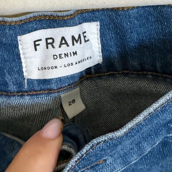 Frame Le Slender Straight Leg Jean in Thistle Sz 28 - Picture 12 of 12